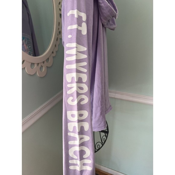 Ron Jon Surf Shop M Purple Ft. Myers Beach Hoodie Sweatshirt Front Pocket NWT - Picture 5 of 6